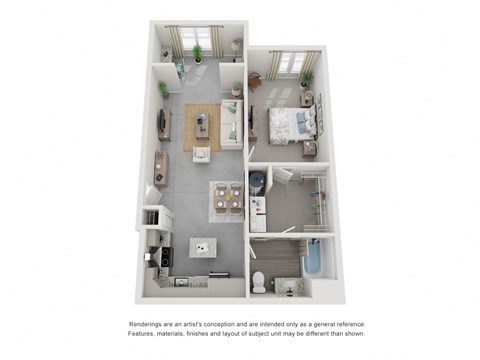 A1B 1Bed,1bath 812 sqft.